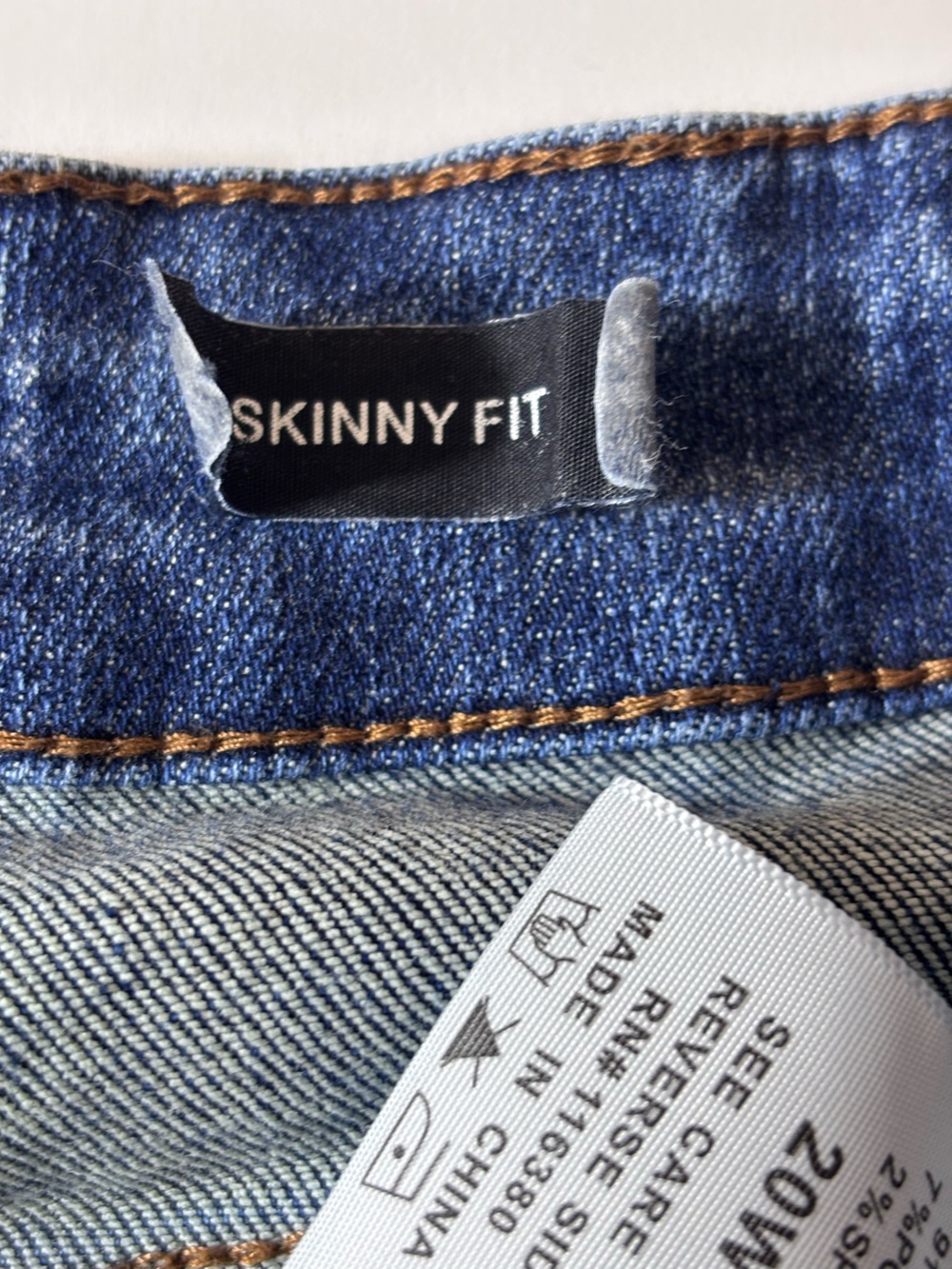 Judy Blue Skinny Fit Jeans Hi-Rise Stretchy Distressed Raw Hem Blue Denim Sz 20W - Picture 9 of 15